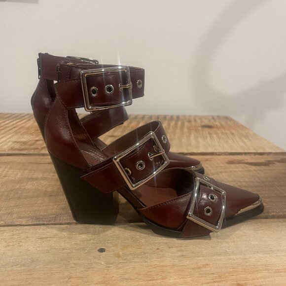 Free People x Jeffrey Campbell Hendrix Heels in Merlot NWOB Size 6 - Picture 15 of 15